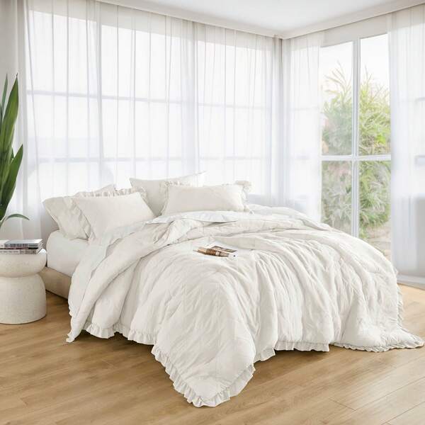 Elegant Phoebe 2/3 Pieces Mini Diamond Patterning Bedding Comforter Set,All Season Family Home Textile Fits Modern Bedroom Décor,2 Pieces For Twin-Twin XL Size And 3 Pieces For Full-Queen-King-Cal King Size, Mother's Day Thanks Giving Gifts